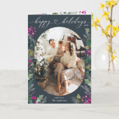 Elegant 1 foto vakantie gevouwen kaart (Gele Bloem)