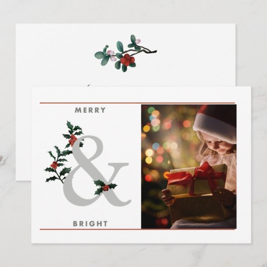 Elegant 1-fotografie voor fijne kerst (Voorkant / Achterkant)