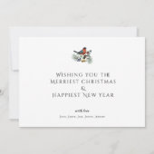 Elegant 1 FotoWINTER GREETINGS Kerstmis (Achterkant)