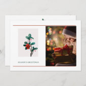 Elegant 1 Kerstmis met de groet van de fotoseizoen (Voorkant / Achterkant)