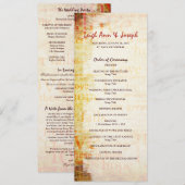 Elegant 1 Korintiërs 13 Huwelijksprogramma Programmakaart (Voorkant / Achterkant)