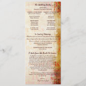 Elegant 1 Korintiërs 13 Trouwprogramma Programmakaart (Achterkant)