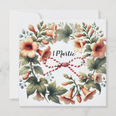 Elegant 1 Martie Kaart met Custom Back Bericht (Voorkant)