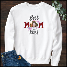 Elegant 1 Photo Child’s Name Best Mom Ever Trui