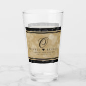 Elegant 1e Jubileum voor weddenschappen op papier Glas (Achterkant)