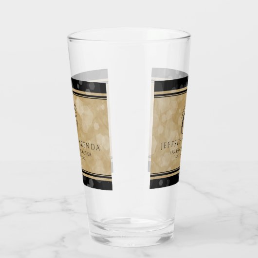 Elegant 1e Jubileum voor weddenschappen op papier Glas (Rechts)