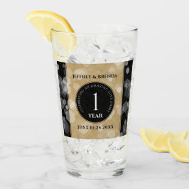 Elegant 1e Jubileum voor weddenschappen op papier Glas