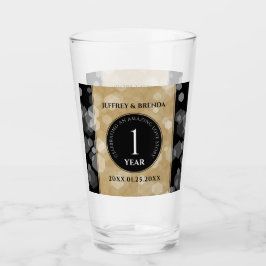 Elegant 1e Jubileum voor weddenschappen op papier Glas