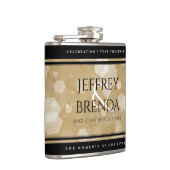 Elegant 1e Jubileum voor weddenschappen op papier Heupfles (Rechts)