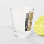 Elegant 1e Jubileum voor weddenschappen op papier Shot Glas (Links)