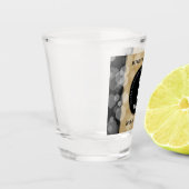 Elegant 1e Jubileum voor weddenschappen op papier Shot Glas (Links)