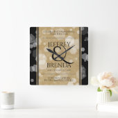 Elegant 1e Jubileum voor weddenschappen op papier Vierkante Klok (Huis)