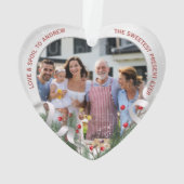 Elegant 1e kerstgrootouders Silver Lijst Ornament (achterkant)