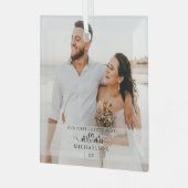 Elegant 1st Kerstfeest, gehuwd als de heer en mevr Glas Ornament (Voorkant links)