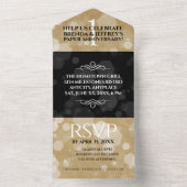 Elegant 1st Paper Wedding Jubileum Celebration All In One Uitnodiging (Binnen)