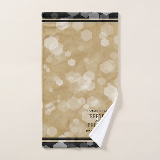 Elegant 1st Paper Wedding Jubileum Celebration Bad Handdoek (Handdoek)