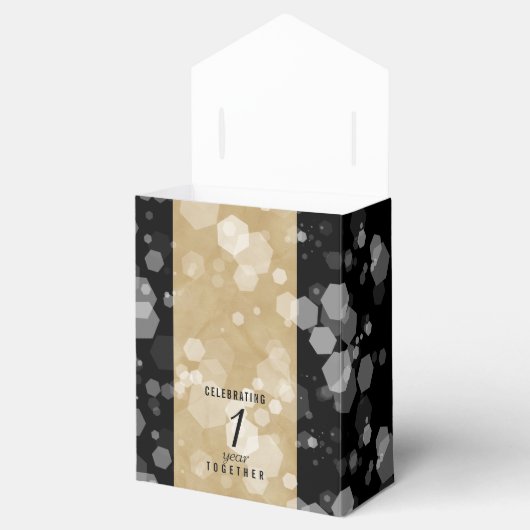 Elegant 1st Paper Wedding Jubileum Celebration Bedankdoosjes (Geopend)