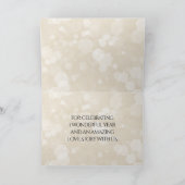 Elegant 1st Paper Wedding Jubileum Celebration Bedankkaart (Binnen)