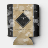 Elegant 1st Paper Wedding Jubileum Celebration Blikjeskoeler (Achterkant)