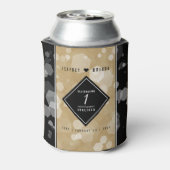 Elegant 1st Paper Wedding Jubileum Celebration Blikjeskoeler (Blikje Achterkant)