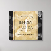 Elegant 1st Paper Wedding Jubileum Celebration Canvas Afdruk (Voorkant)