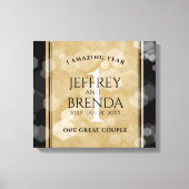 Elegant 1st Paper Wedding Jubileum Celebration Canvas Afdruk (Voorkant)