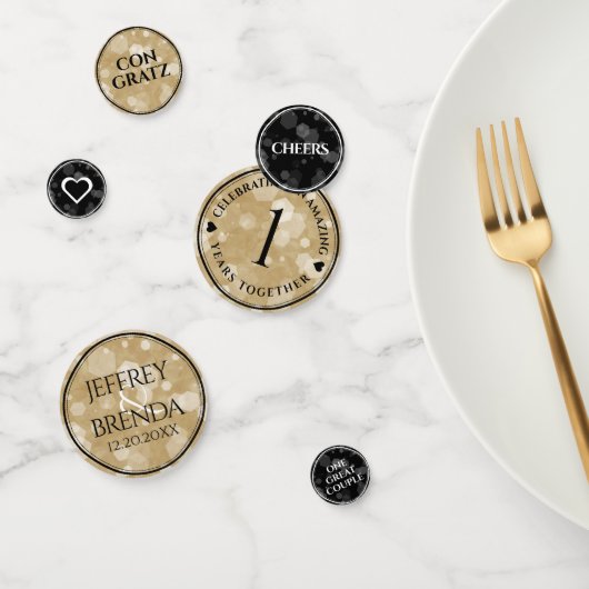 Elegant 1st Paper Wedding Jubileum Celebration Confetti (Groep)