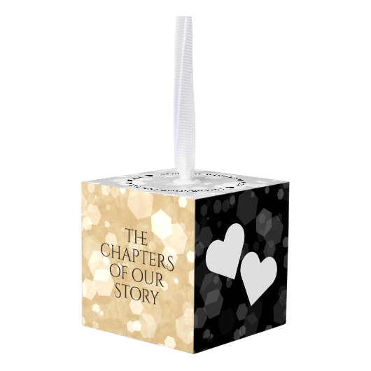 Elegant 1st Paper Wedding Jubileum Celebration Decoratie (Achter hoekig)