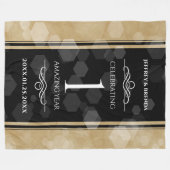 Elegant 1st Paper Wedding Jubileum Celebration Fleece Deken (Voorkant (Horizontaal))