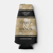 Elegant 1st Paper Wedding Jubileum Celebration Flesjeskoeler (Voorkant)