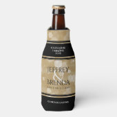 Elegant 1st Paper Wedding Jubileum Celebration Flesjeskoeler (Fles Voorkant)