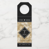 Elegant 1st Paper Wedding Jubileum Celebration Flessenhanger (Achterkant)