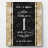 Elegant 1st Paper Wedding Jubileum Celebration Fotoplaat (Voorkant)