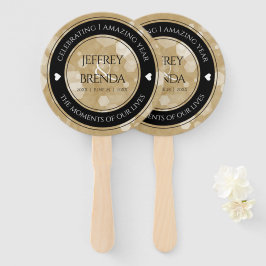 Elegant 1st Paper Wedding Jubileum Celebration Handwaaier