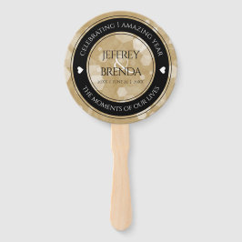 Elegant 1st Paper Wedding Jubileum Celebration Handwaaier