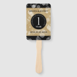 Elegant 1st Paper Wedding Jubileum Celebration Handwaaier