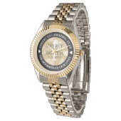 Elegant 1st Paper Wedding Jubileum Celebration Horloge (Gekanteld)