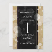 Elegant 1st Paper Wedding Jubileum Celebration Kaart (Voorkant)