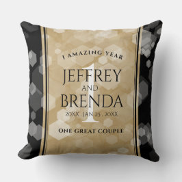 Elegant 1st Paper Wedding Jubileum Celebration Kussen