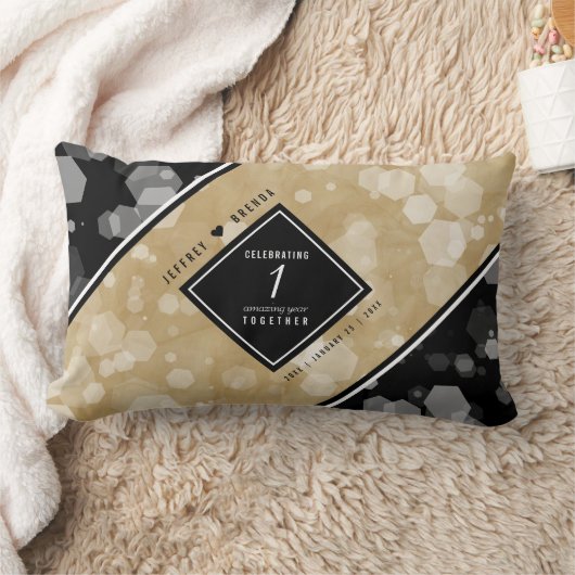 Elegant 1st Paper Wedding Jubileum Celebration Kussen (Deken)