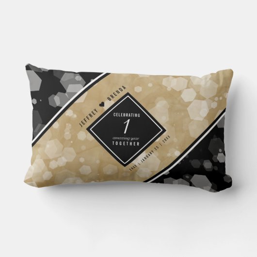 Elegant 1st Paper Wedding Jubileum Celebration Kussen (Achterkant)