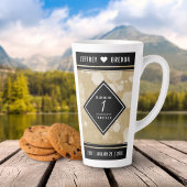 Elegant 1st Paper Wedding Jubileum Celebration Latte Mok