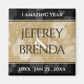 Elegant 1st Paper Wedding Jubileum Celebration Magneet (Voorkant)