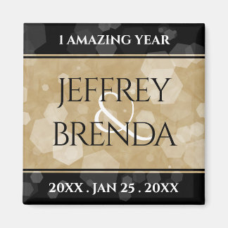 Elegant 1st Paper Wedding Jubileum Celebration Magneet