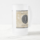 Elegant 1st Paper Wedding Jubileum Celebration Matglas Bierpul (Voorkant rechts)