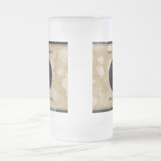 Elegant 1st Paper Wedding Jubileum Celebration Matglas Bierpul (Center)