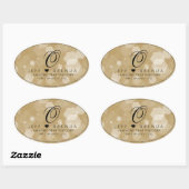 Elegant 1st Paper Wedding Jubileum Celebration Ovale Sticker (Vel)