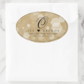 Elegant 1st Paper Wedding Jubileum Celebration Ovale Sticker (Tas)