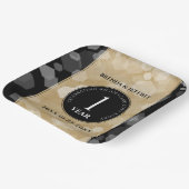 Elegant 1st Paper Wedding Jubileum Celebration Papieren Bordje (Gebogen)