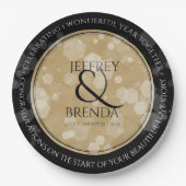 Elegant 1st Paper Wedding Jubileum Celebration Papieren Bordje (Voorkant)